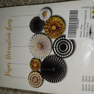 Black gold party decorations